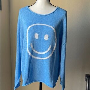Promesa Sweater . NEW with Tags . Blue and white . Oversized . Large